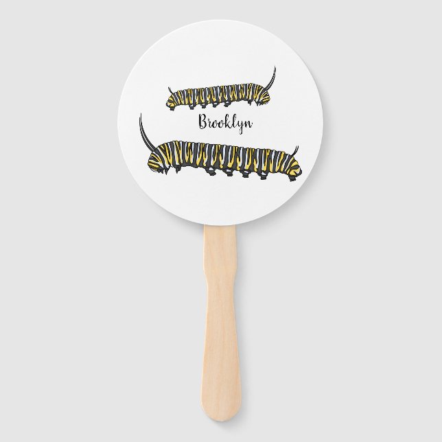 Monarch Raupe Cartoon Fächer (Vorderseite)