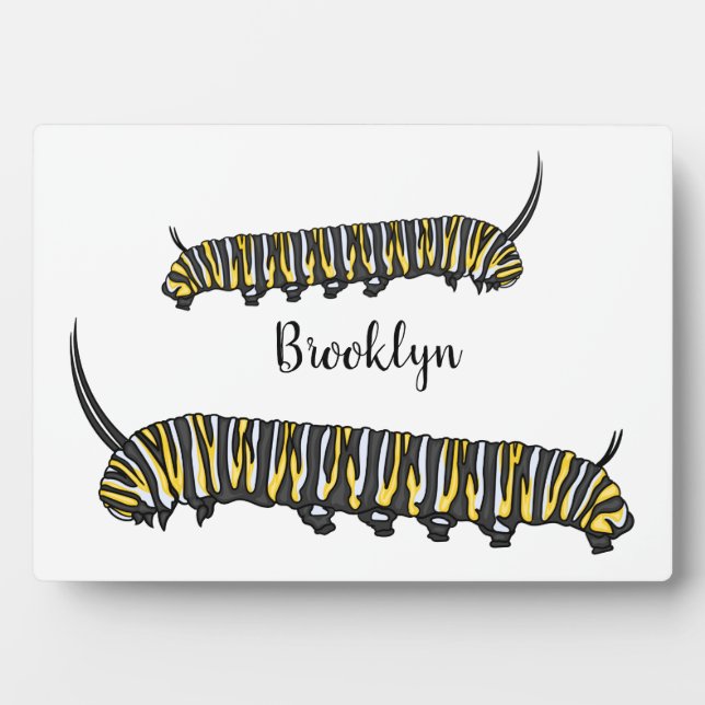 Monarch Raupe Cartoon Fotoplatte (Vorderseite)