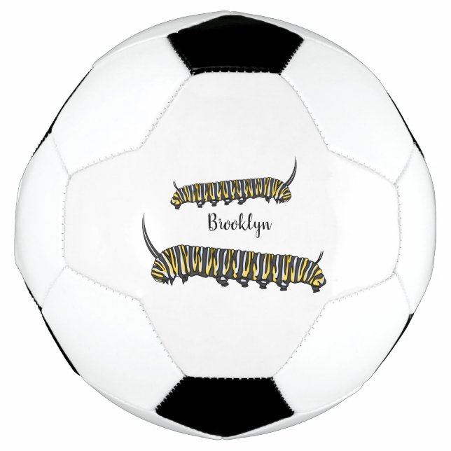 Monarch Raupe Cartoon Fußball (Vorderseite)