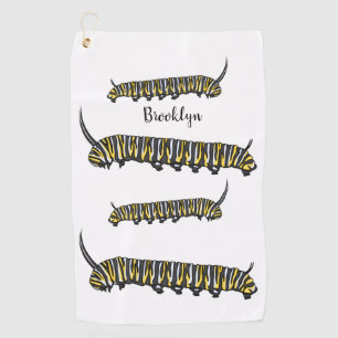 Monarch Raupe Cartoon Golfhandtuch