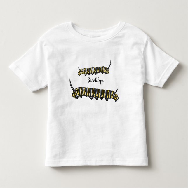 Monarch Raupe Cartoon Kleinkind T-shirt (Vorderseite)