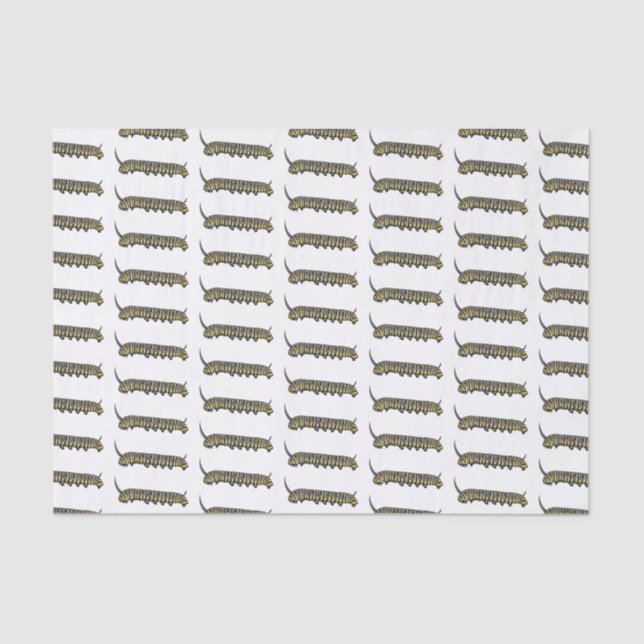 Monarch Raupe Cartoon Seidenpapier (Vorderseite)