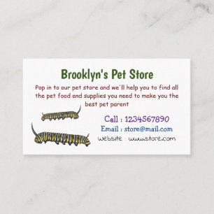 Monarch Raupe Cartoon Visitenkarte