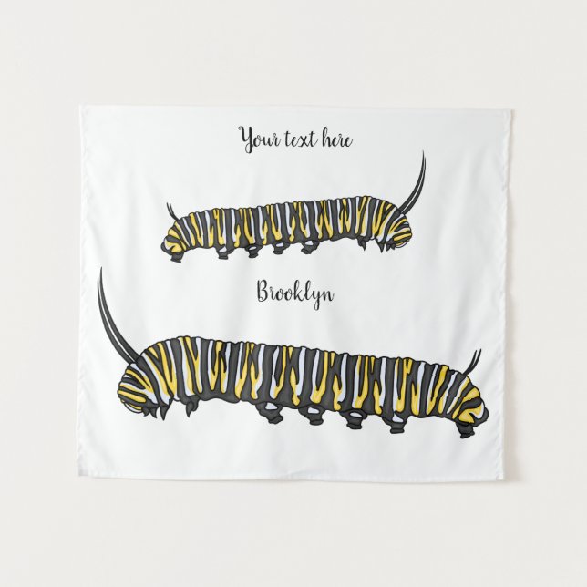 Monarch Raupe Cartoon Wandteppich (Vorderseite (Horizontal))