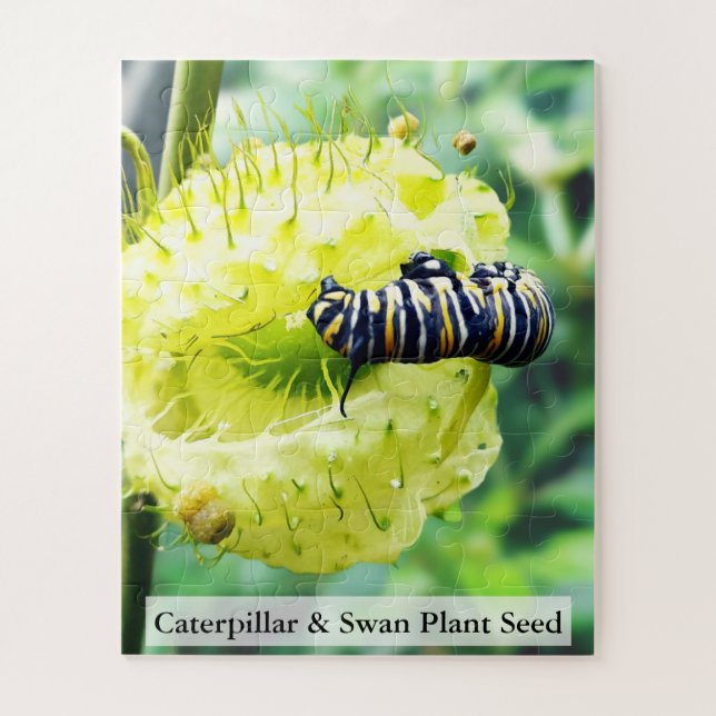 Monarch-Raupe & Schwanenpflanzen-Samen 56 Stück Puzzle (Vertikal)
