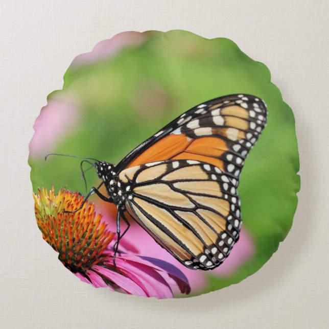 Monarch Rundes Kissen (Vorderseite)