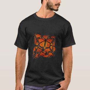 MONARCH-SCHMETTERLING ABSTRAKTE KUNST SCHWARZ T- T-Shirt