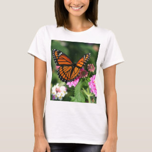 Monarch-Schmetterling auf Lantana-Blume T-Shirt