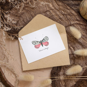 Monarch-Schmetterling im Wasserfarb-Stil Postkarte