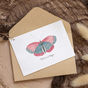 Monarch-Schmetterling im Wasserfarb-Stil Vintage Postkarte