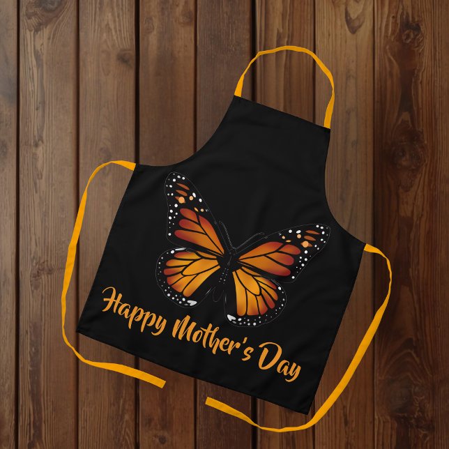 Monarch-Schmetterling Personalisierte Schwarze Sch Schürze (Von Creator hochgeladen)