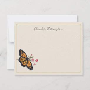 Monarch-Schmetterling Vintage inspirierter Naturli Mitteilungskarte