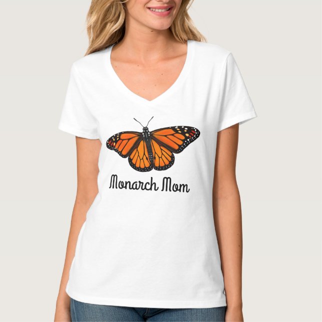 Monarch-Schmetterlings-Mama-Damen-T-Shirt T-Shirt (Vorderseite)