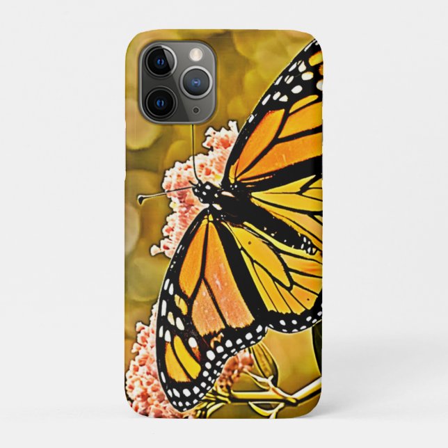 Monarch-Schmetterlingsgarten-Kunst Case-Mate iPhone Hülle (Rückseite)