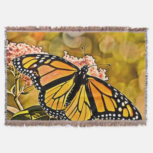 Monarch-Schmetterlingsgarten-Kunst Decke (Vorderseite)