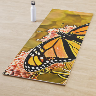 Monarch-Schmetterlingsgarten-Kunst Yogamatte