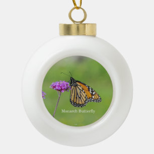 Monarch-Schmetterlingskugel oder Schneeflocken-Orn Keramik Kugel-Ornament