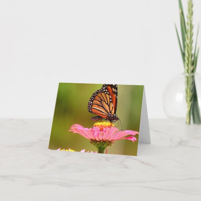 Monarch Themed Folded Note Card (Vorderseite)
