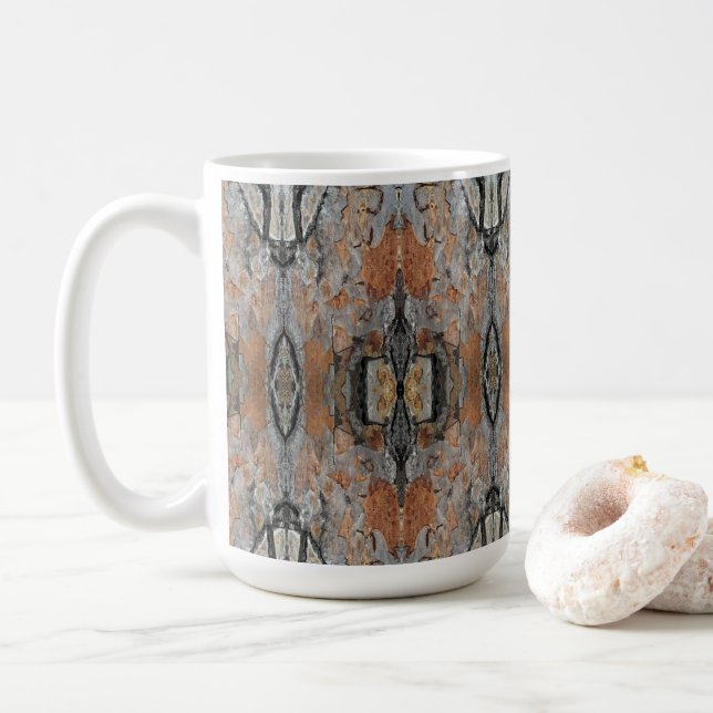 Monarch Tree Bark Patterned Kaffeetasse (Mit Donut)