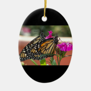 Monarch Twins #1-oval Keramik Ornament