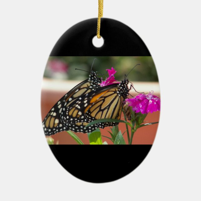 Monarch Twins #1-oval Keramik Ornament (Vorne)