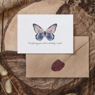 Monarch Vintag Watercolor Butterfly Postkarte