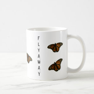 Monarchen fliegen weg kaffeetasse