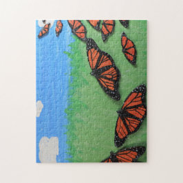 Monarchen Migrieren der Folk Art von Clay Puzzle