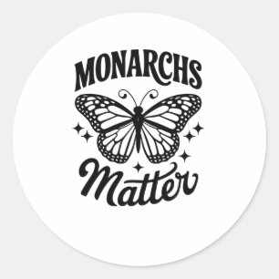 Monarchen Niedlich Butterfly Nature Advocate Stick Runder Aufkleber