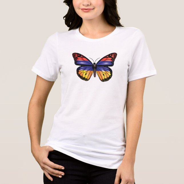 Monarchfahne Tri-Blend Shirt (Vorderseite)