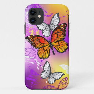 Monarchfalter auf violettem Hintergrund Case-Mate iPhone Hülle
