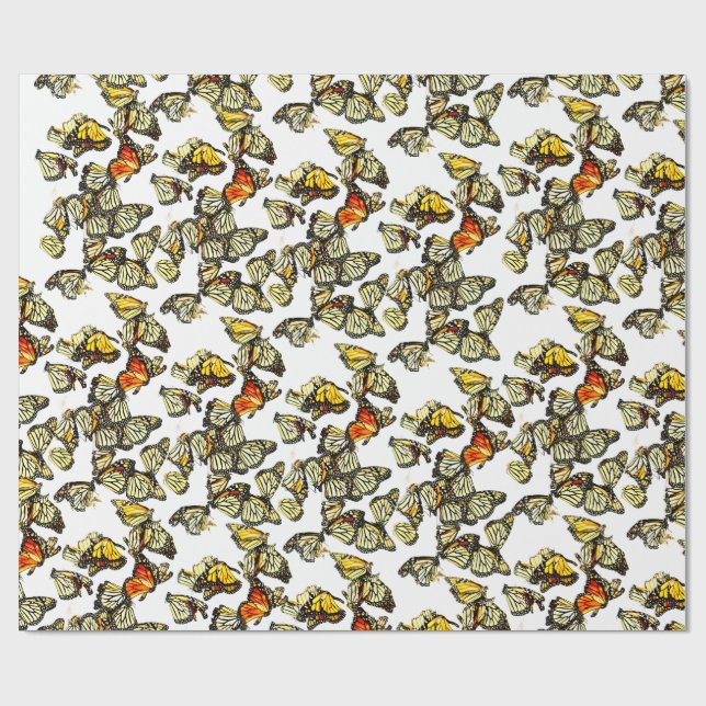 Monarchfalter Geschenkpapier (Flach)