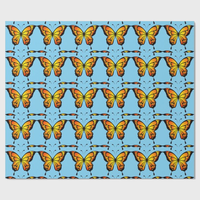 Monarchfalter-Geschenkpapier Geschenkpapier (Flach)