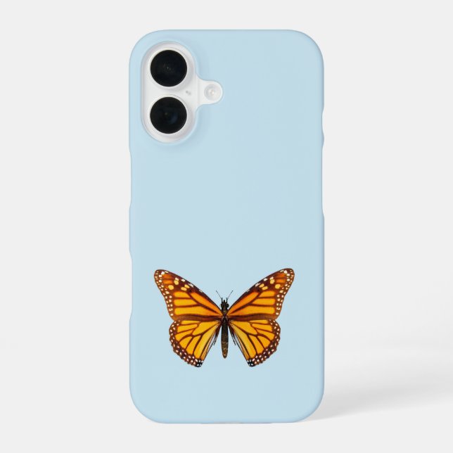 Monarchfalter iPhone 16 Hülle (Rückseite)