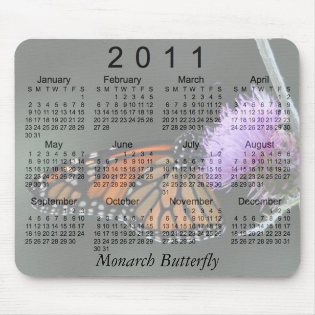 Monarchfalter-Kalender 2011 Mousepad (Vorne)