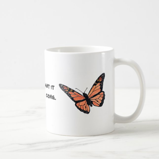 Monarchfalter mit Milkweed Tasse (Rechts)