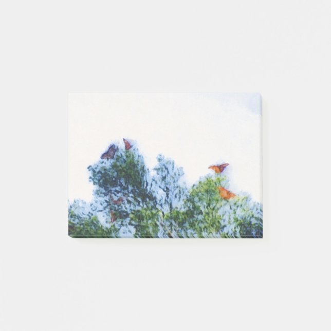 Monarchfalter-Post-It Post-it Klebezettel (Vorderseite)