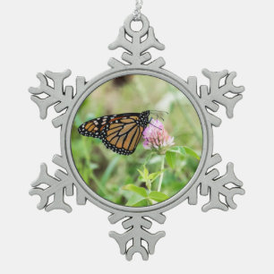 Monarchfalter Schneeflocken Zinn-Ornament