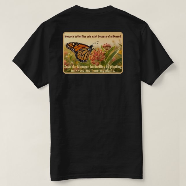 Monarchfalter-T-Shirt T-Shirt (Design Rückseite)