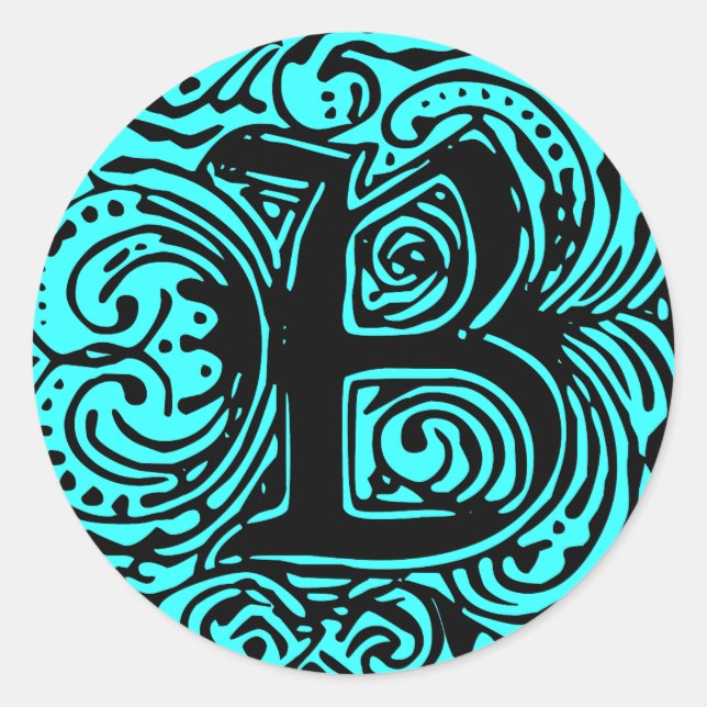 Monarchia Black "B" Runder Aufkleber (Vorderseite)