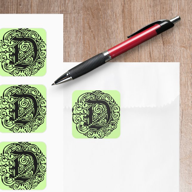 Monarchia Black "D" Quadratischer Aufkleber (Monarchia Black "D" Square Sticker)