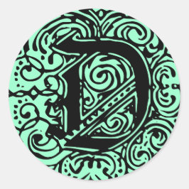 Monarchia Black "D" Runder Aufkleber