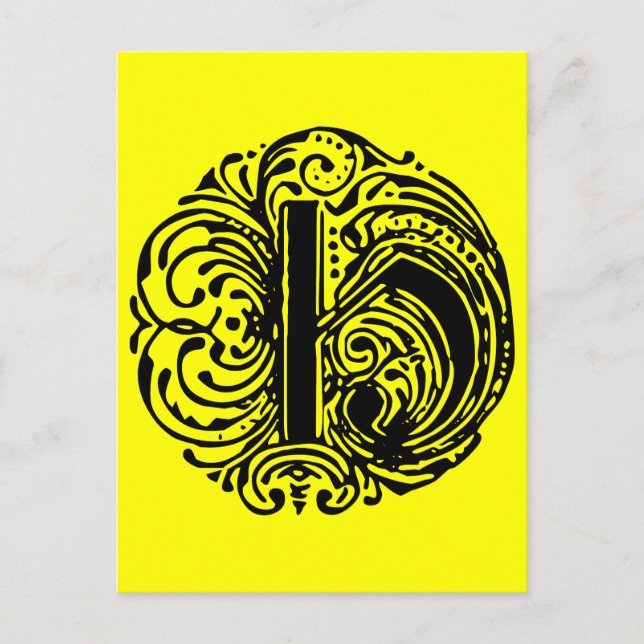 Monarchia Letter "H" Postkarte (Vorderseite)