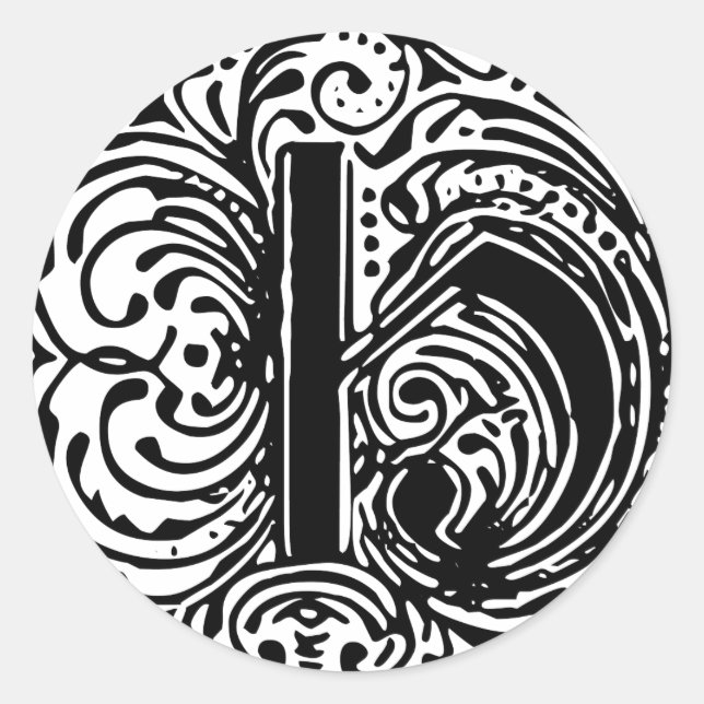 Monarchia Letter "H" Runder Aufkleber (Vorderseite)