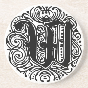 Monarchia Monogramm Buchstabe W Anfangsalphabet W Getränkeuntersetzer