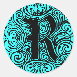 Monarchia "R " Runder Aufkleber