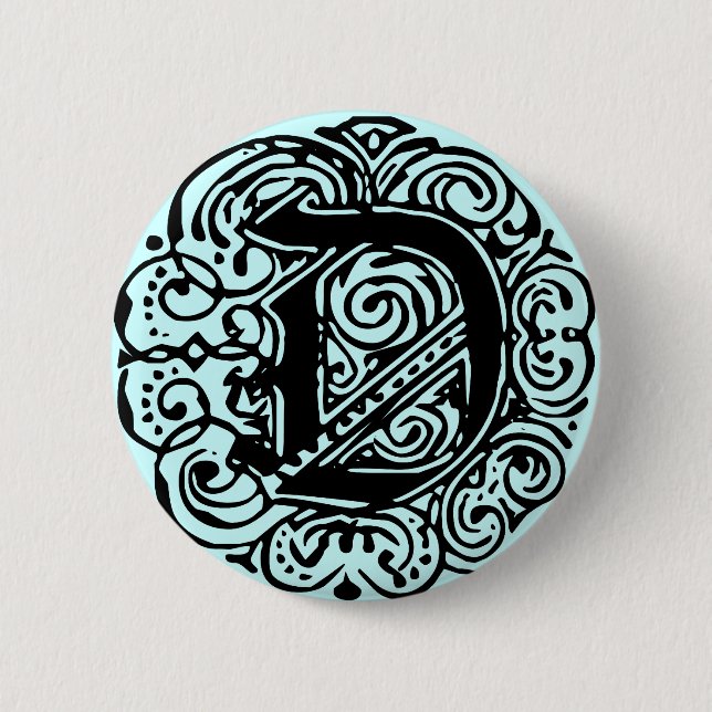 Monarchia Schwarz "D" Button (Vorderseite)