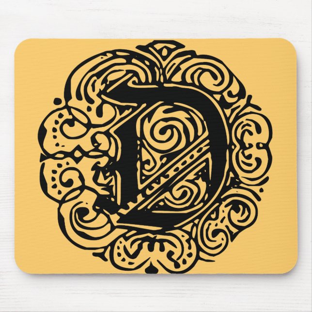 Monarchia Schwarz "D" Mousepad (Vorne)