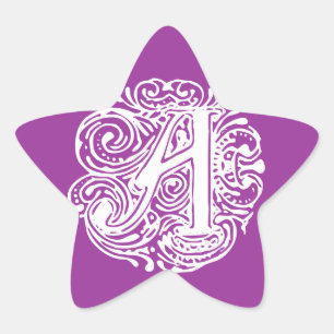 Monarchia Weißbuchstabe "A" Stern-Aufkleber