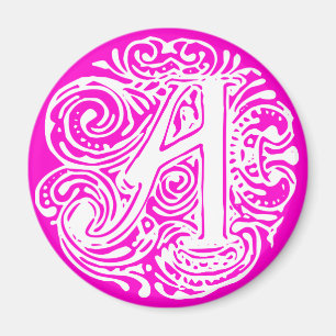 Monarchia White Letter "A" Magnet